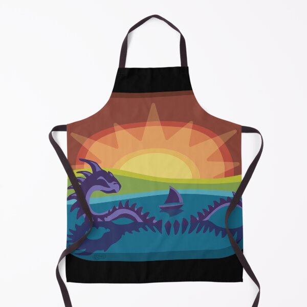Item preview, Loch Monster in Rainbow Landscape designed and sold by Sine Nomine.