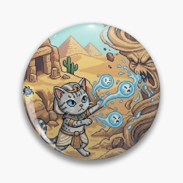 Item preview, Paw Quest Desert Adventure Cat – Cute Explorer Kitty in the Sands designed and sold by PawMic.