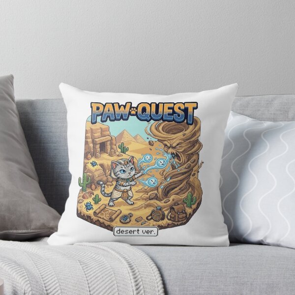 Item preview, Paw Quest Desert Adventure Cat – Cute Explorer Kitty in the Sands designed and sold by PawMic.