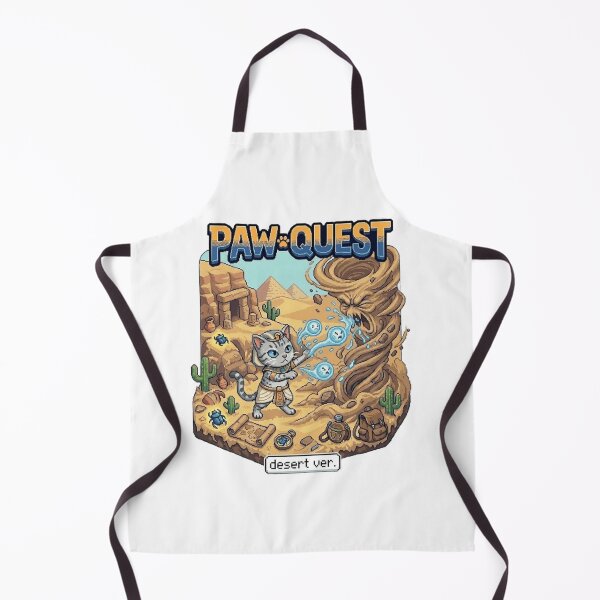 Item preview, Paw Quest Desert Adventure Cat – Cute Explorer Kitty in the Sands designed and sold by PawMic.