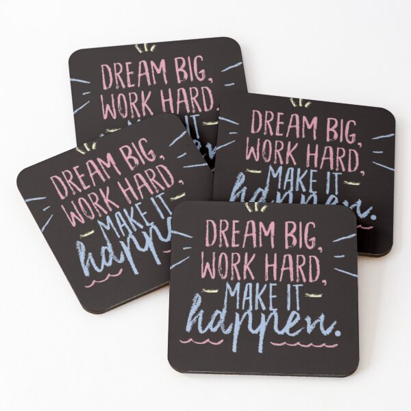 Item preview, Dream Big Work Hard Make It Happen Quote | Student Motivation | Inspirational Success Design designed and sold by SOLIORA  ATELIER.