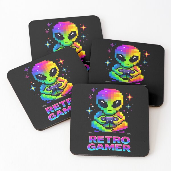 Item preview, Retro Gamer Pixel Alien – Cute Arcade Gaming Pixel Art Design designed and sold by NuniDesigns.