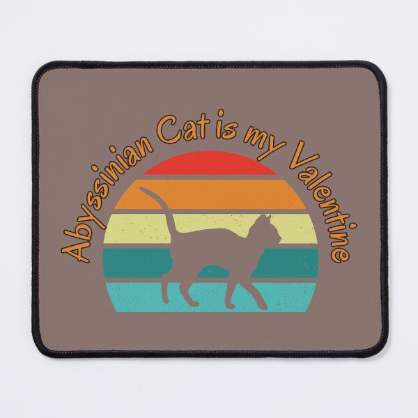 Item preview, Abyssinian Cat Is My Valentine – Retro Sunset Cat Lover Design designed and sold by FatCatCD.