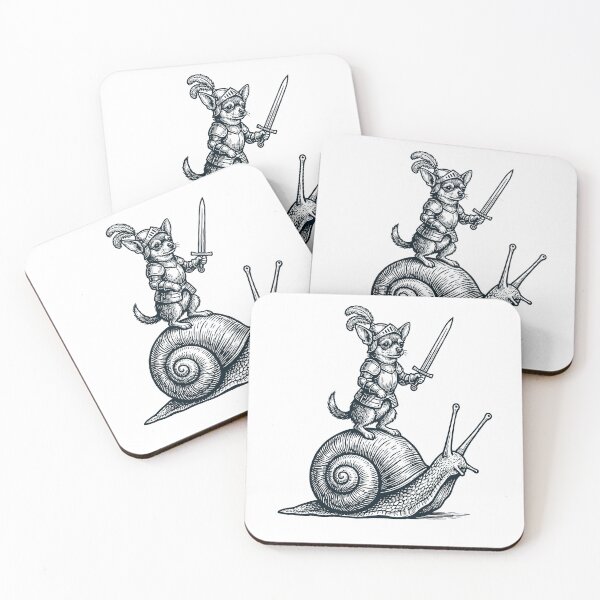 Item preview, Vinatge Chihuahua Riding Snail Medieval Knight Dog Lover designed and sold by DoodleTortle.