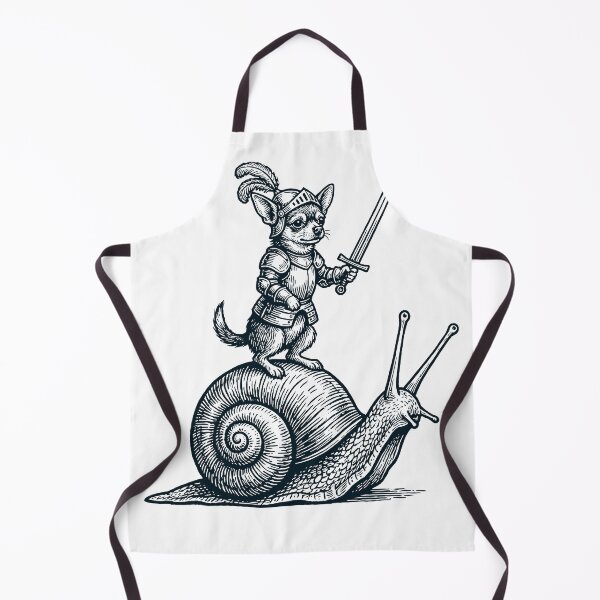 Item preview, Vinatge Chihuahua Riding Snail Medieval Knight Dog Lover designed and sold by DoodleTortle.