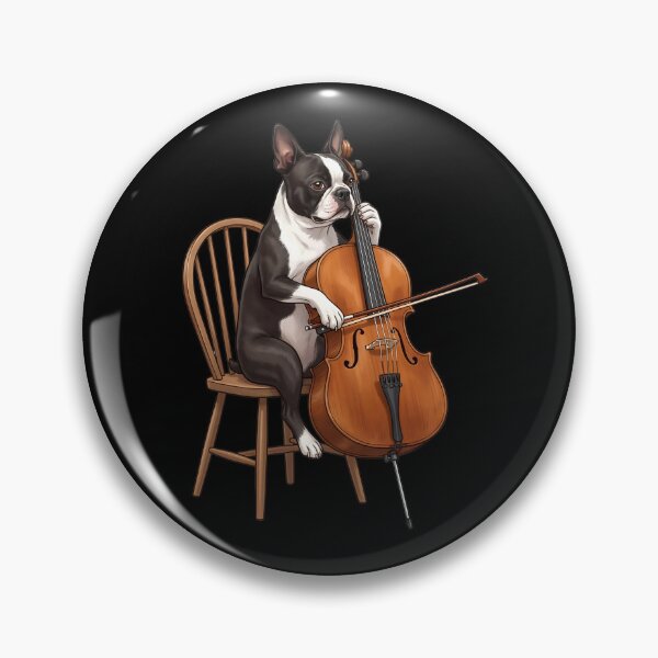 Item preview, Boston Terrier Playing Cello Player Cellist Dog Lover designed and sold by TerryConnells.
