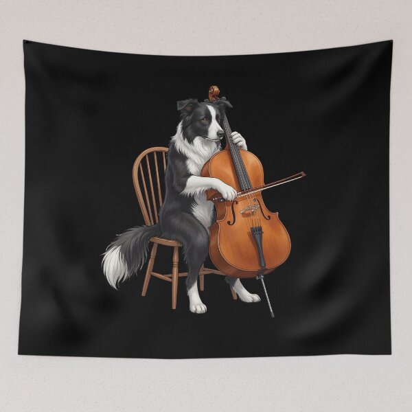 Item preview, Border Collie Playing Cello Player Cellist Dog Lover designed and sold by TerryConnells.