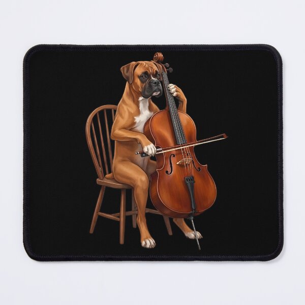 Item preview, Boxer Dog Playing Cello Player Cellist Dog Lover designed and sold by TerryConnells.