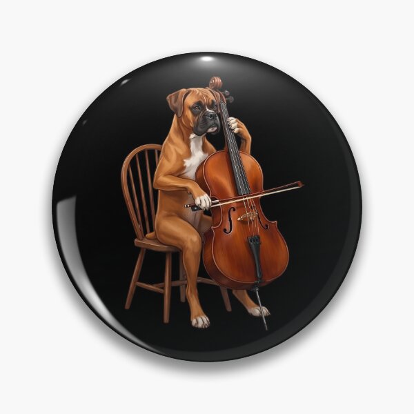 Item preview, Boxer Dog Playing Cello Player Cellist Dog Lover designed and sold by TerryConnells.