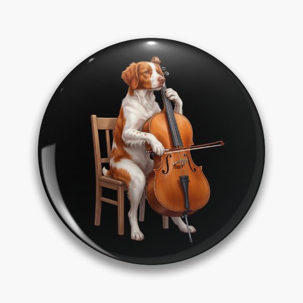 Item preview, Brittany Playing Cello Player Cellist Dog Lover designed and sold by TerryConnells.