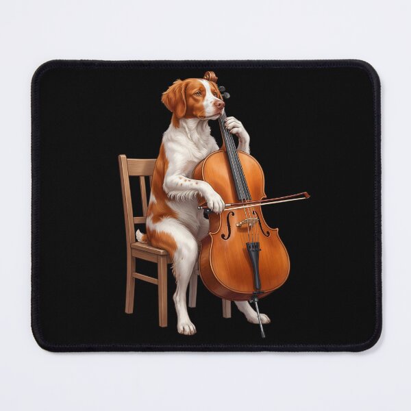 Item preview, Brittany Playing Cello Player Cellist Dog Lover designed and sold by TerryConnells.