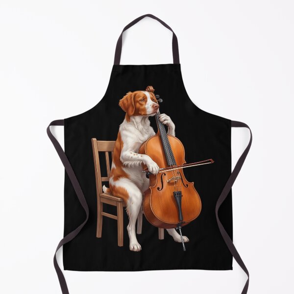 Item preview, Brittany Playing Cello Player Cellist Dog Lover designed and sold by TerryConnells.