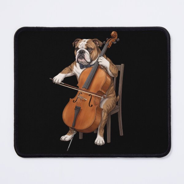 Item preview, Bulldog Playing Cello Player Cellist Dog Lover designed and sold by TerryConnells.