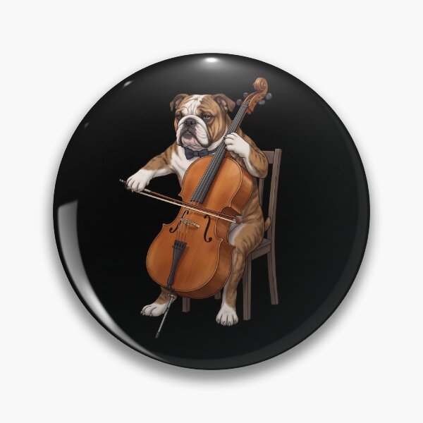 Item preview, Bulldog Playing Cello Player Cellist Dog Lover designed and sold by TerryConnells.