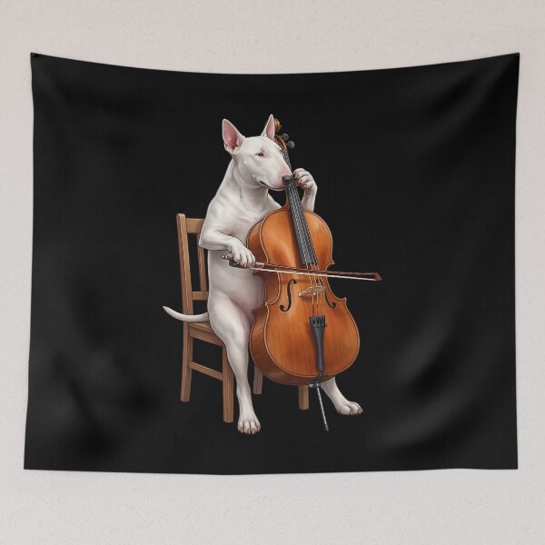Item preview, Bull Terrier Playing Cello Player Cellist Dog Lover designed and sold by TerryConnells.