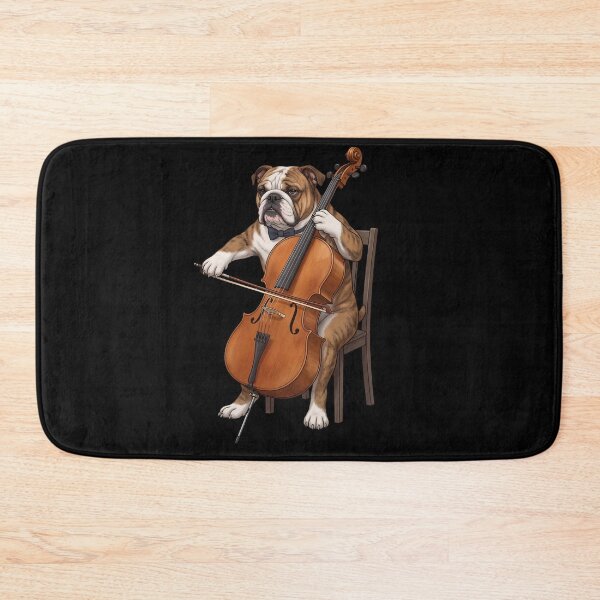 Item preview, Bulldog Playing Cello Player Cellist Dog Lover designed and sold by TerryConnells.