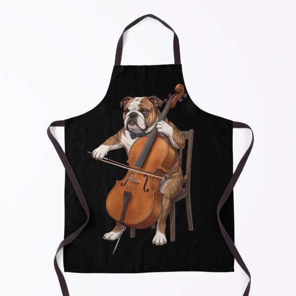 Item preview, Bulldog Playing Cello Player Cellist Dog Lover designed and sold by TerryConnells.