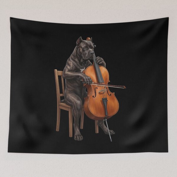 Item preview, Cane Corso Playing Cello Player Cellist Dog Lover designed and sold by TerryConnells.