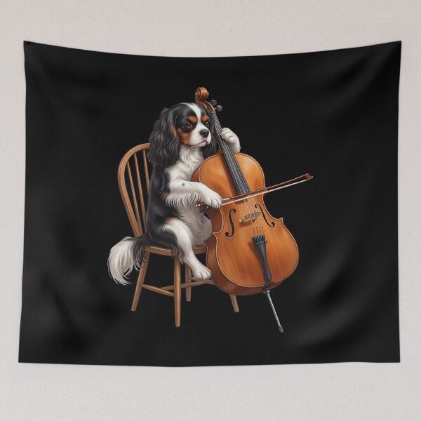 Item preview, Cavalier King Charles Spaniel Playing Cello Player Cellist Dog Lover designed and sold by TerryConnells.