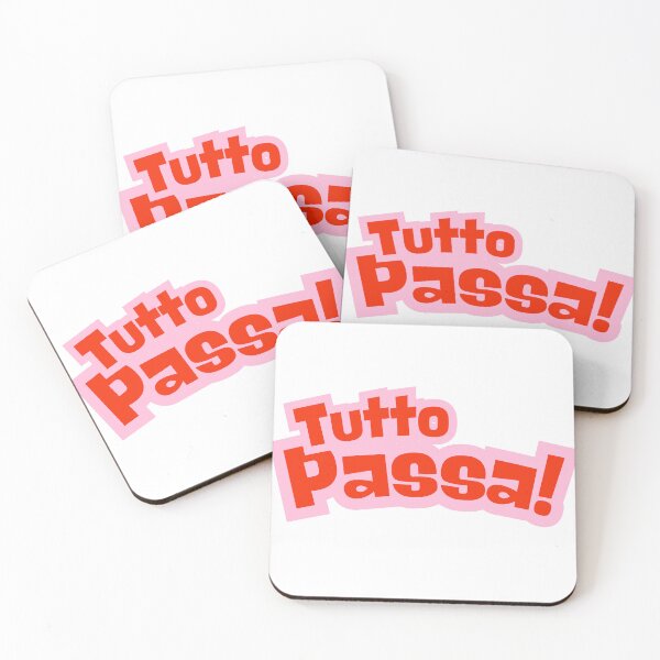 Item preview, Tutto Passa Retro Pop - Vibrant Red and Pink Typography designed and sold by Siriusvibes.