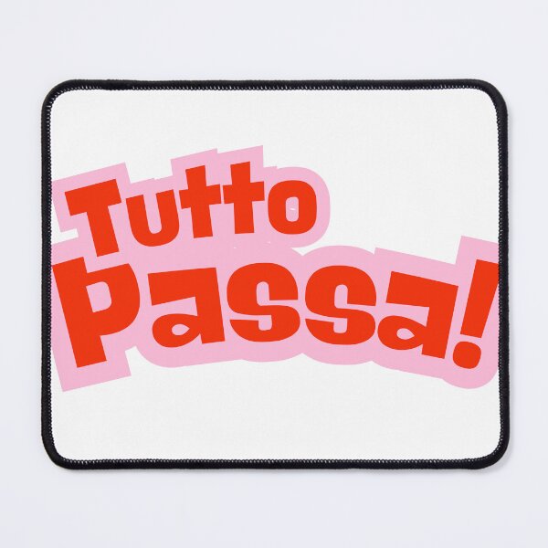 Item preview, Tutto Passa Retro Pop - Vibrant Red and Pink Typography designed and sold by Siriusvibes.