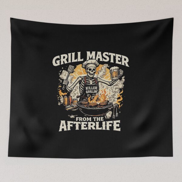 Item preview, Grill Master From The Afterlife – Skeleton BBQ Chef Funny Grilling Design designed and sold by HubCreates.