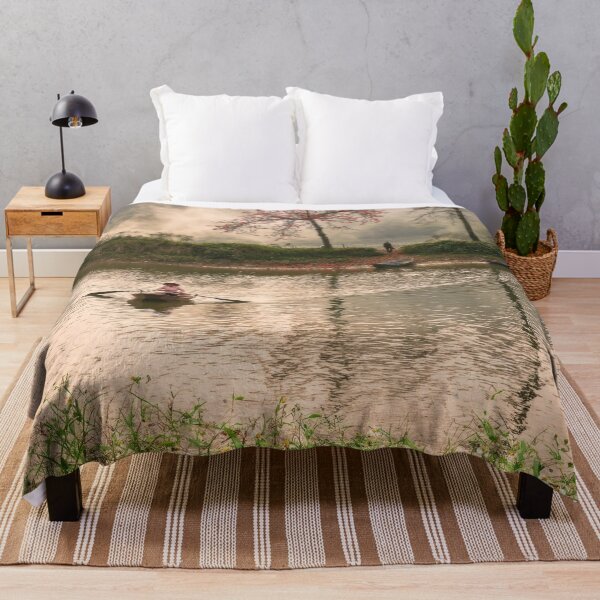 Item preview, Misty Morning Serenity: Traditional Vietnam River Landscape designed and sold by asun5.