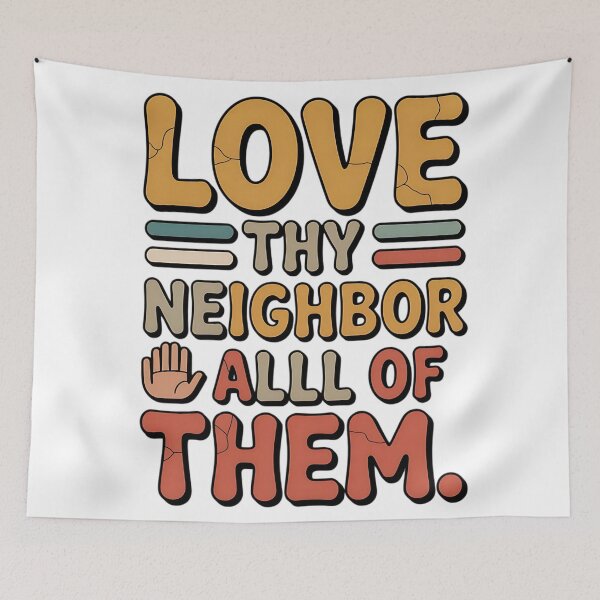 Item preview, kindness culture love thy neighbor typography art designed and sold by ArtDesignTp.