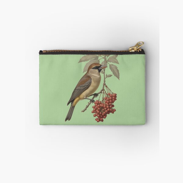 Item preview, Cedar Waxwing Rowan Berries Colored Pencil Style designed and sold by BloomStudio1.