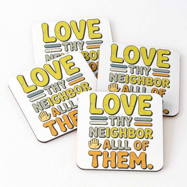 Item preview, inclusive love thy neighbor kindness quote design designed and sold by ArtDesignTp.