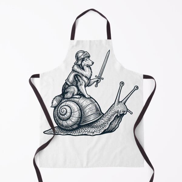 Item preview, Vinatge Collie Riding Snail Medieval Knight Dog Lover designed and sold by DoodleTortle.