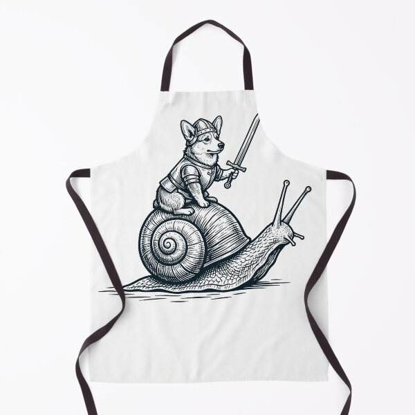 Item preview, Vinatge Corgi Riding Snail Medieval Knight Dog Lover designed and sold by DoodleTortle.