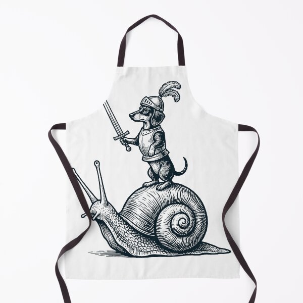 Item preview, Vinatge Dachshund Riding Snail Medieval Knight Dog Lover designed and sold by DoodleTortle.
