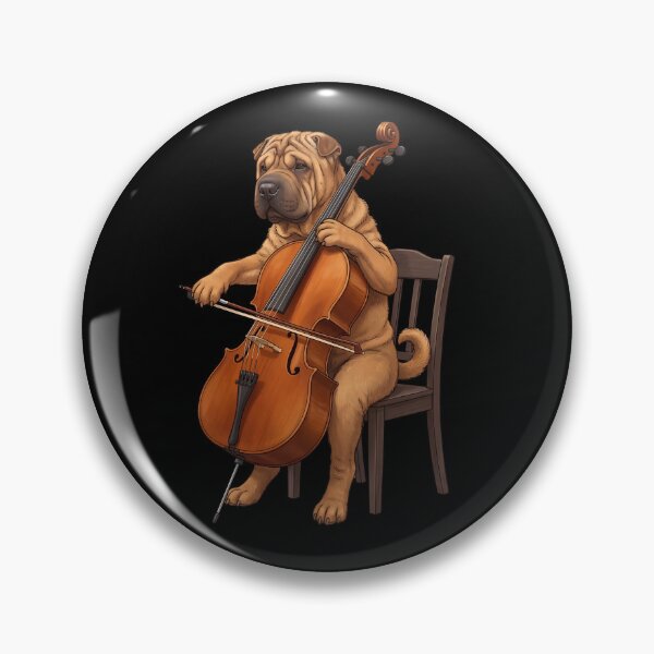 Item preview, Chinese Shar-Pei Playing Cello Player Cellist Dog Lover designed and sold by TerryConnells.