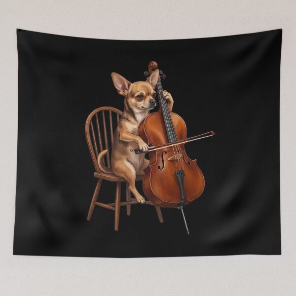 Item preview, Chihuahua Playing Cello Player Cellist Dog Lover designed and sold by TerryConnells.