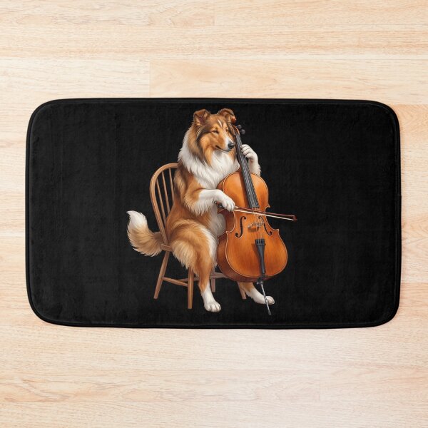 Item preview, Collie Playing Cello Player Cellist Dog Lover designed and sold by TerryConnells.