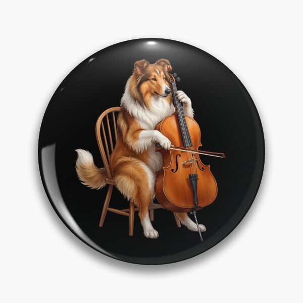 Item preview, Collie Playing Cello Player Cellist Dog Lover designed and sold by TerryConnells.
