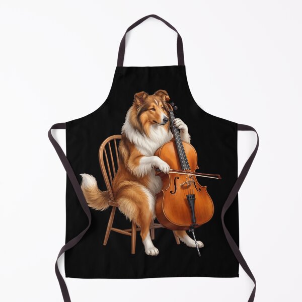 Item preview, Collie Playing Cello Player Cellist Dog Lover designed and sold by TerryConnells.