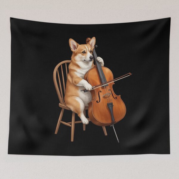Item preview, Corgi Playing Cello Player Cellist Dog Lover designed and sold by TerryConnells.