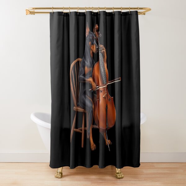 Item preview, Doberman Pinscher Playing Cello Player Cellist Dog Lover designed and sold by TerryConnells.