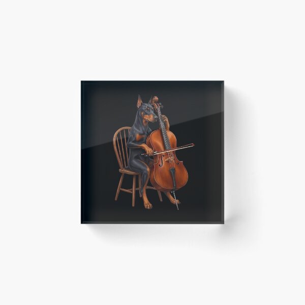Item preview, Doberman Pinscher Playing Cello Player Cellist Dog Lover designed and sold by TerryConnells.