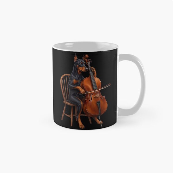 Item preview, Doberman Pinscher Playing Cello Player Cellist Dog Lover designed and sold by TerryConnells.
