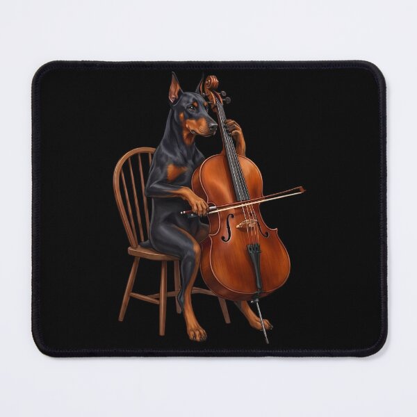 Item preview, Doberman Pinscher Playing Cello Player Cellist Dog Lover designed and sold by TerryConnells.