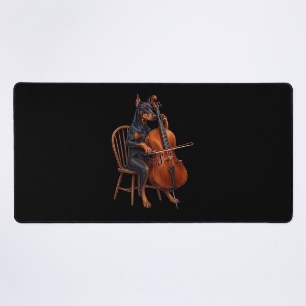 Item preview, Doberman Pinscher Playing Cello Player Cellist Dog Lover designed and sold by TerryConnells.