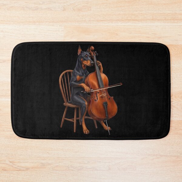Item preview, Doberman Pinscher Playing Cello Player Cellist Dog Lover designed and sold by TerryConnells.