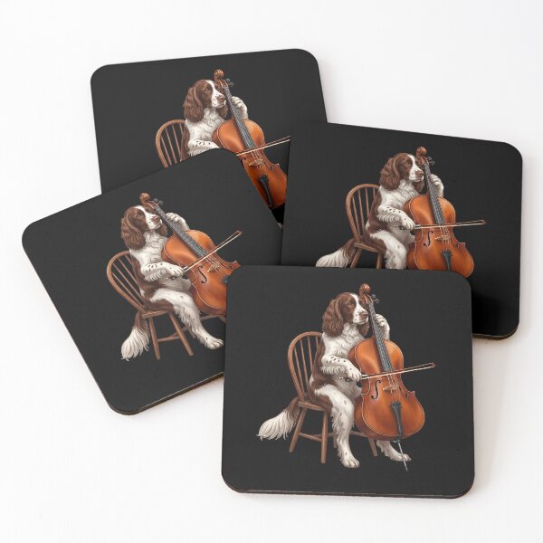 Item preview, English Springer Spaniel Playing Cello Player Cellist Dog Lover designed and sold by TerryConnells.