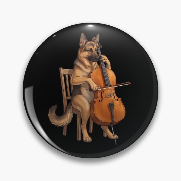 Item preview, German Shepherd Playing Cello Player Cellist Dog Lover designed and sold by TerryConnells.