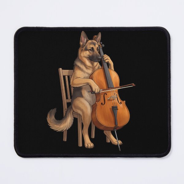 Item preview, German Shepherd Playing Cello Player Cellist Dog Lover designed and sold by TerryConnells.