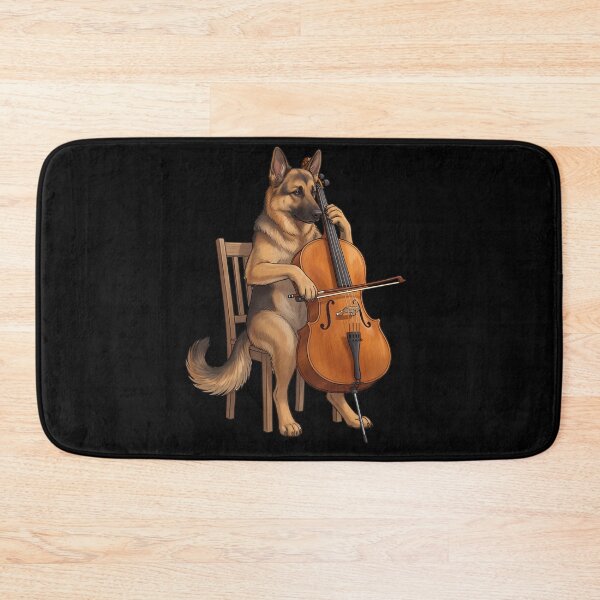 Item preview, German Shepherd Playing Cello Player Cellist Dog Lover designed and sold by TerryConnells.