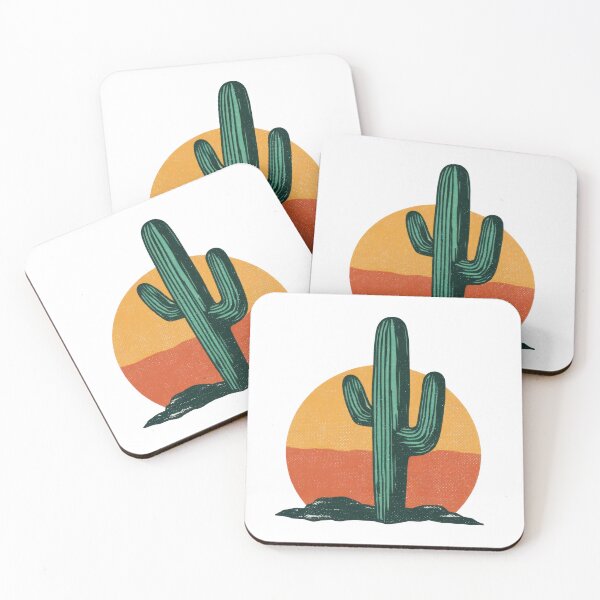 Item preview, Cactus silhouette at sunset designed and sold by anytka.